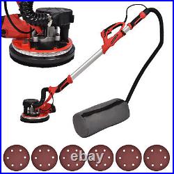 800W Electric Drywall Sander Long Handle Auto Dust Collection Variable 5 Speed