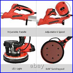 800W Electric Drywall Sander Variable 5 Speed Auto Dust Collection 6 Pad Polish
