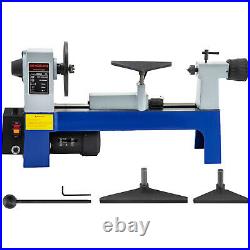 8''x12'' Variable Speed Benchtop Mini Wood Lathe 1/3 HP 500-3200RPM Tool Rests