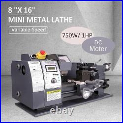 8x16 Mini Metal Lathe Automatic Variable-Speed DC Motor 750W 1HP Metalworking