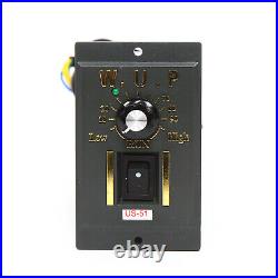90W 110V Gear Engine Reducer Electric Variable Speed Controller Set 150 0-27RPM