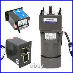AC 110V 90W 100K AC Gear Motor Electric & Variable Speed Reduction Controller US