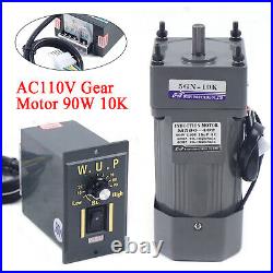 AC 110V Gear Motor Electric Variable Speed Controller Torque 15/110/120 90W