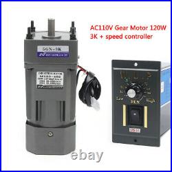 AC Gear Motor Reversible Electric Motor Variable Speed Controller Reducer 450RPM