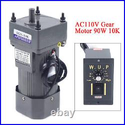 AC gear motor Induction electric variable speed controller 110 135RPM 90W