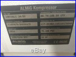 Almig Variable Speed 50hp Rotary Screw Air Compressor Used 480volt SHIPS FREE