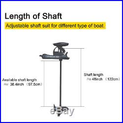BLACK Haswing 12V 55LBS 48 Variable Speed Bow Mount Electric Trolling Motor