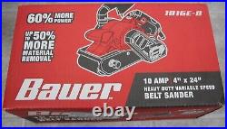 Bauer Heavy-Duty Variable Speed Belt Sander 4 X 24 6 Speeds Finishing Tool