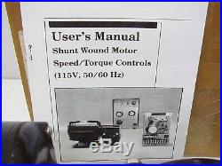 Bodine ASH-400 Variable Speed Control & Bodine Rt Angle DC Gearmotor High Torque