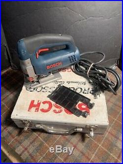 Bosch 1590EVS Variable Speed Corded Jigsaw Tool Used With Metal Case NICE