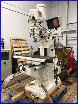 Bridgeport Milling Machine Variable Speed, DRO, and Electronic Table Feed