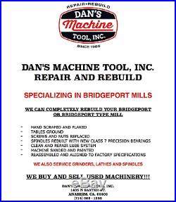 Bridgeport Variable Speed Milling Machine 1.5hp 9 X 42 / S
