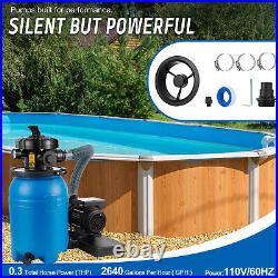 Bundle Set 10 Sand Filter with 1/3 HP Pool Pump Above Ground Swimming 2640GPH
