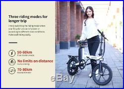 CMSBIKE 16 Electric Bike Variable Speed System Folding Bicycle 36V 250W E-Bike