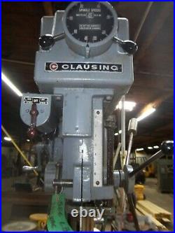 Clausing 2286 Drill Press on Cast Iron Table 20 Variable Speed