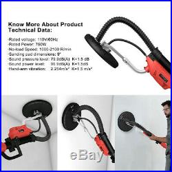 Commercial Electric Drywall Sander Adjustable Variable Speed Sanding Pad 750W