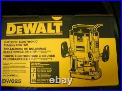 DEWALT DW625 3 HP Variable Speed Plunge Corded Router NEW