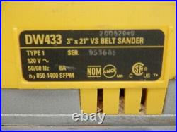 DeWalt DW433 3 x 21 Variable Speed Corded Electric Belt Sander with Hard Case