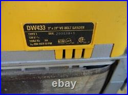 Dewalt DW433 Electric Belt Sander 3X21 8 Amp Variable Speed 850-1400 Sfpm