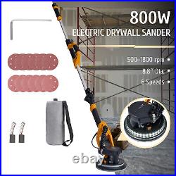 Drywall Sander 800W Commercial Electric Variable Speed with LED Stripe 12 Discs