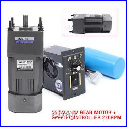 Electric AC Gear Motor+Variable Speed Reduction Control Reversible 250W 5K