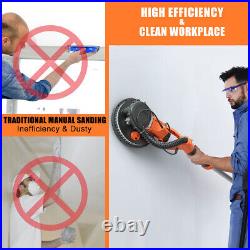 Electric Drywall Sander 750W Adjustable Variable Speed With Vacuum & Light