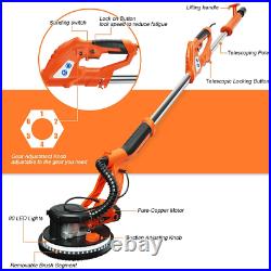 Electric Drywall Sander 750W Adjustable Variable Speed With Vacuum & Light Tools