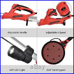 Electric Drywall Sander 800W 6 Variable Speed Sanding Pad Vacuum LED Light US