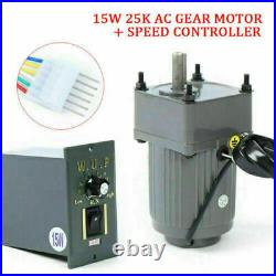 Electric Gear Motor+Variable Speed Reduction Controller 540RPM 25K AC 110V NEW