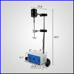 Electric Overhead Stirrer Mixer Variable Speed Steel Shaft Lab Variable Speed
