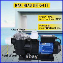 Electric Swimming Pool Filter Pump Powerful Water Cleaning System UPS