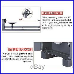 Electric Wood Lathe 14 x 40 350W Variable Speed Stationary Benchtop Wood Lathe