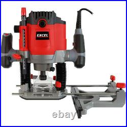 Excel 1/2 Electric Plunge Router Variable Speed 240V with 12 Piece Cutter Set