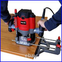 Excel 1/2 Electric Plunge Router Variable Speed 240V with 35 Piece Cutter Set