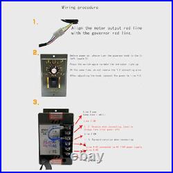 Gear Motor Electric +Variable Speed Controller 110 Single-phase 250W Motor 110V