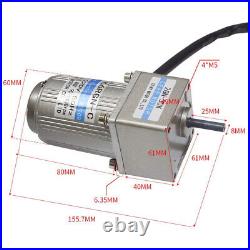 Geared Reducer 7.5RPM 110V 6W AC Gear Motor Electric Variable Speed Controller