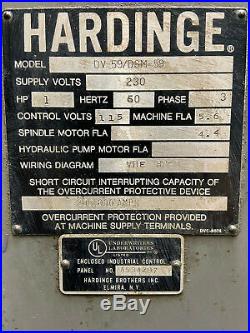 Hardinge DSM-59 Super Precision Lathe 2nd op, Variable speed, 5C