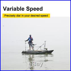 Haswing White 12V 55LBS 48 Variable Speed Bow Mount Electric Trolling Motor