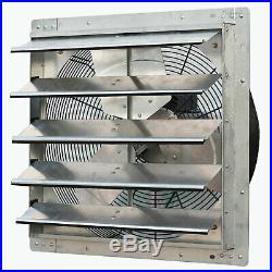 ILiving 20 Inch Variable Speed Wall Mounted Steel Shutter Exhaust Fan (2 Pack)