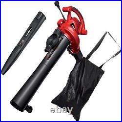 LawnMaster Edition Electric Leaf Blower Vacuum Mulcher Variable Speed 14 Gal Bag
