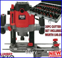 Lumberjack 1/4 Electric Plunge Router Variable Speed 240V with Parallel Fence
