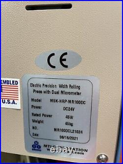 MTI MSK-HRP-MR100DC Electric Roling Press with Variable Speed 24VDC Gear Motor