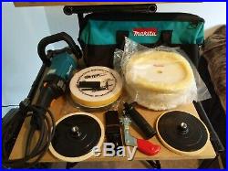 Makita 7 Electric Polisher/Sander 9237CX3 Kit Variable Speed With Extras
