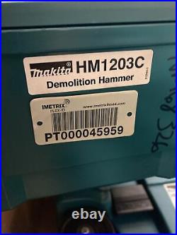 Makita HM1203C 20 lb. Demolition Hammer, SDS-MAX, Variable Speed, Case, Bit, NEW
