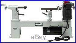 Midi-Lathe Variable Speed Wood Lathes Bench Silver Electronic Garage HOme