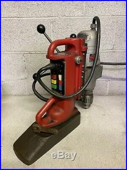 Milwaukee Electromagnetic Mag Drill, Variable Speed 18N Jacobs Chuck 1-1/4 Cap