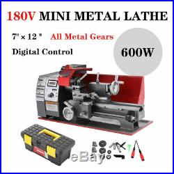 Mini 600W Metal Gear Lathe Machine Variable Speed High Precision 50-2500RPM