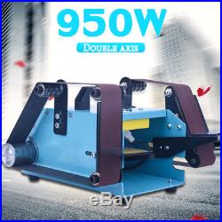 NEW 950With220V Double Axis Electric Sander Belt Variable Speed Grinding Machine