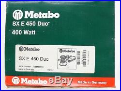NOS Metabo SXE 450 Duo Variable Speed 6 400W Orbital Electric Disc Sander