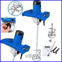New 1600w Moss Electric Plaster Paint Cement Mortar Paddle Mixer Variable Speed